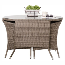 Honeymoon 3pc Dining Setting - Cream